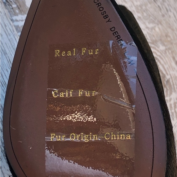 10 Crosby Dereck Lam Black Real Fur High Heels. d’Orsay Pumps, Size 7 1/2 NWOT - Picture 5 of 16